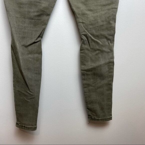 Urban Heritage Solid Green Distressed Skinny Jeggings Spandex Cotton Blend M - Picture 3 of 14